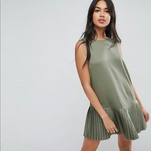 Pleat hem cocktail dress